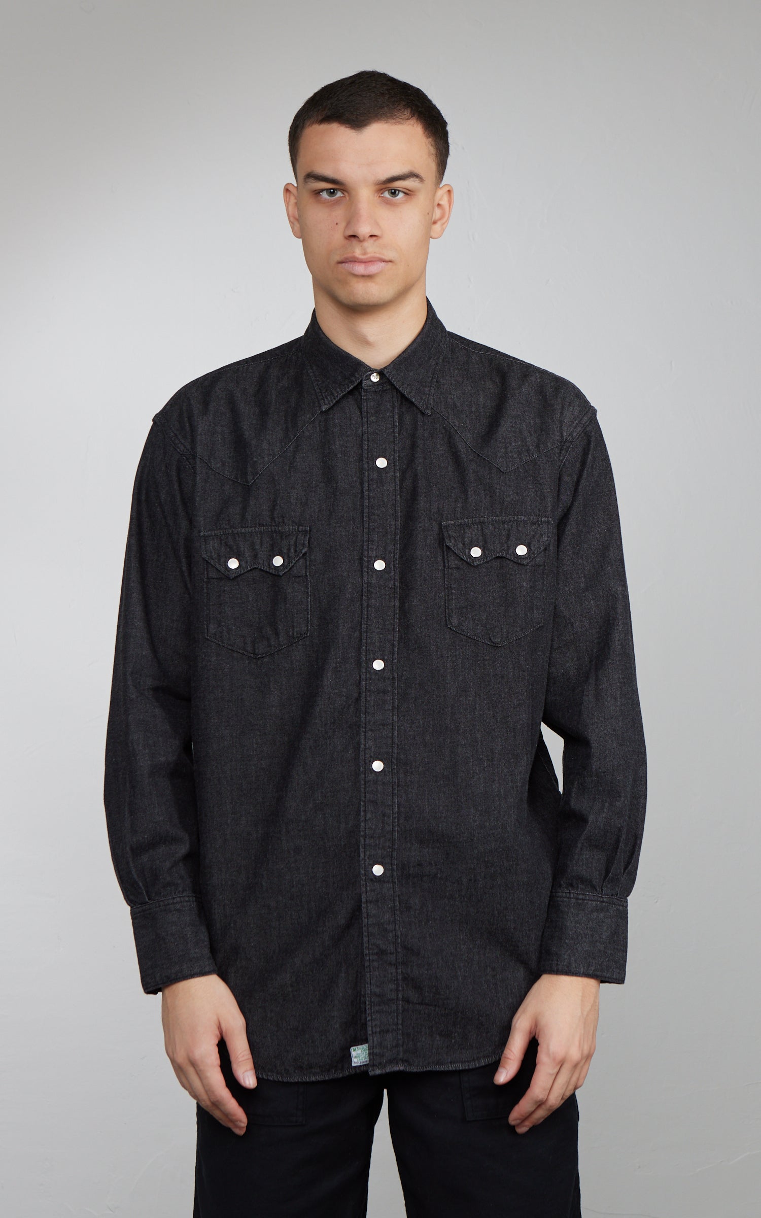 OrSlow Denim Western Shirt Black