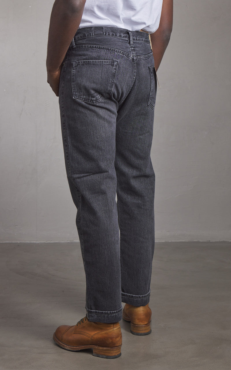 OrSlow Standard Fit Jeans 105 Black Denim Selvedge Stonewashed