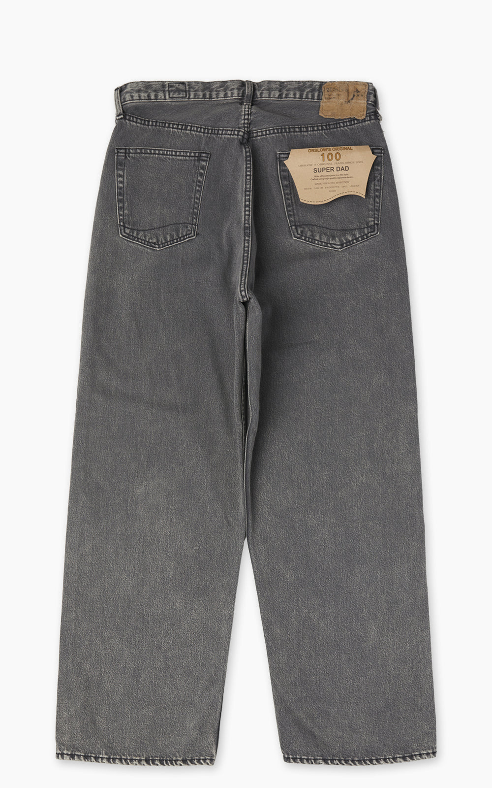 OrSlow 100 Super Dad's Fit Denim Pants Bleached Black