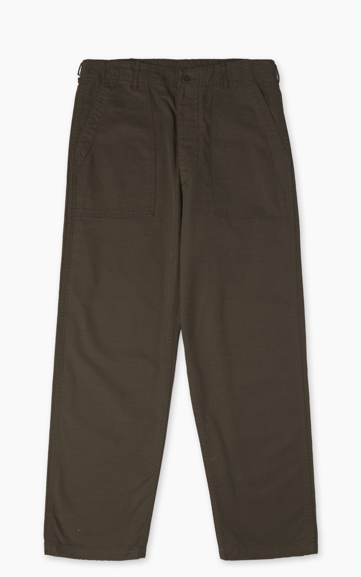 OrSlow US Army Fatigue Pants Regular Brushed Serge Coffee Brown
