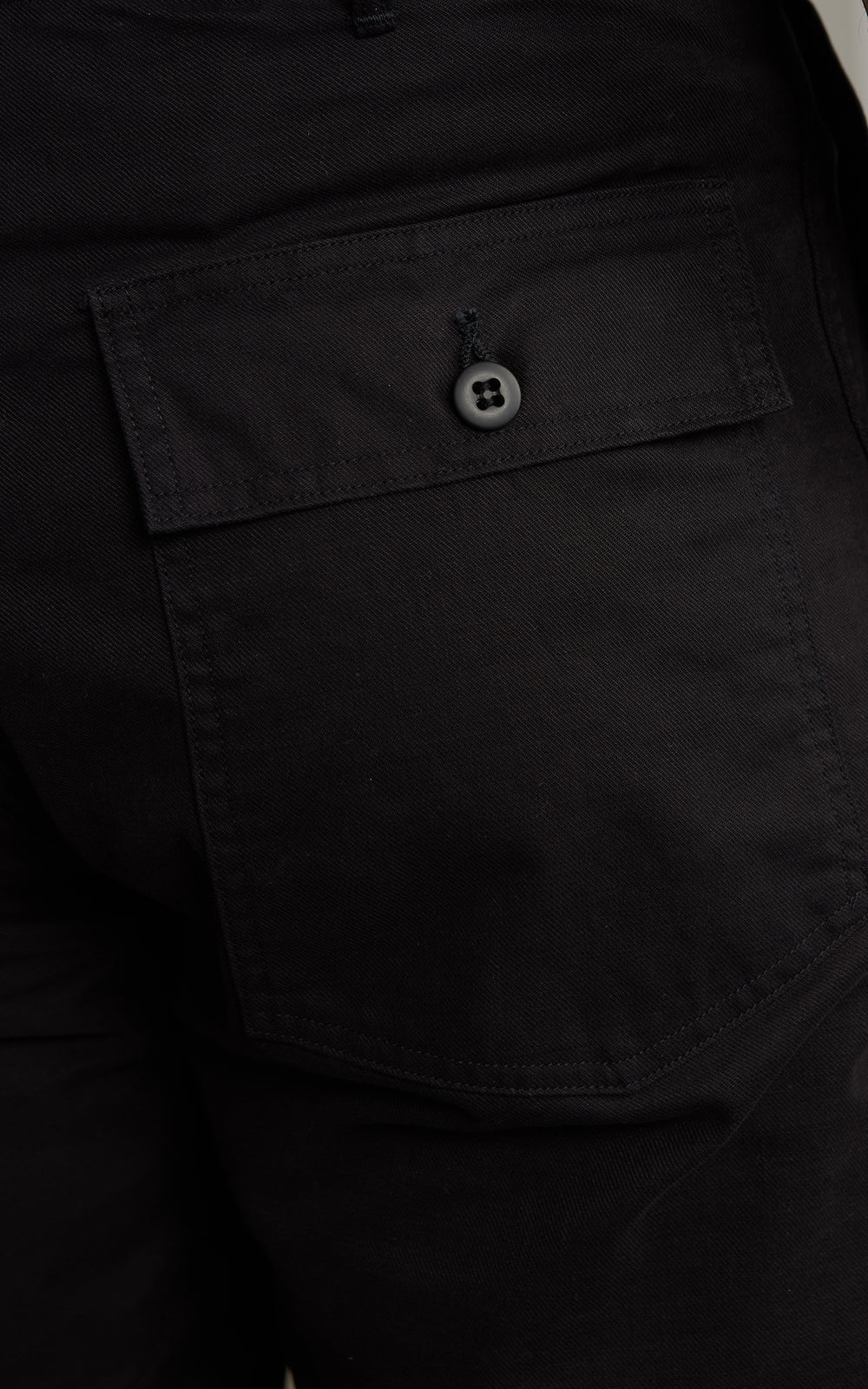 OrSlow US Army Fatigue Pants Regular Brushed Serge Black