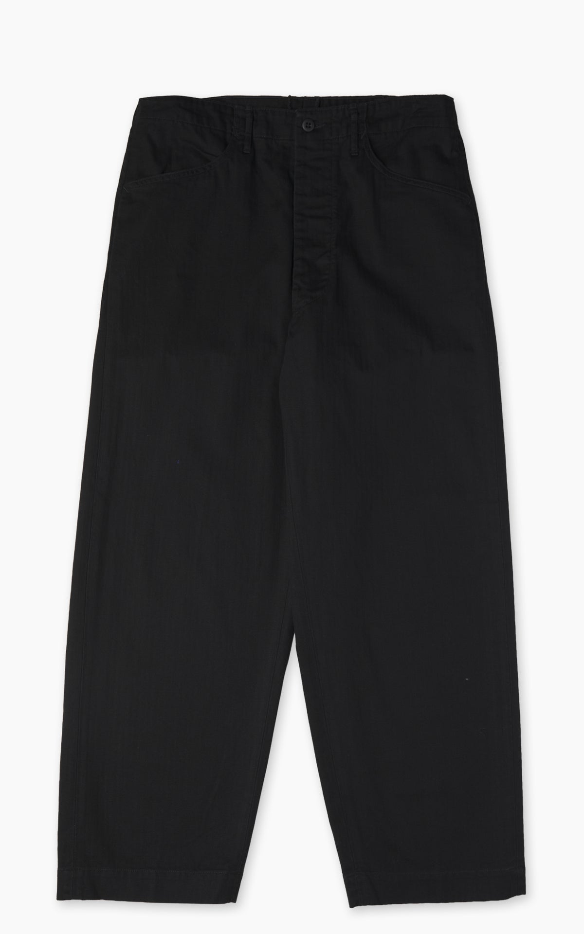 OrSlow U.S. Navy Wide-Fit Utility Herringbone Pants Black