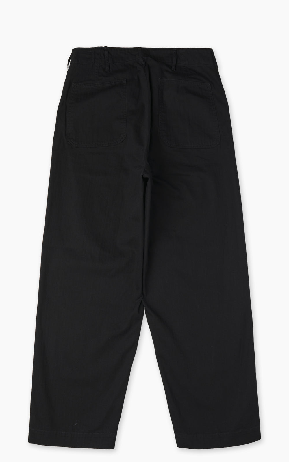 OrSlow U.S. Navy Wide-Fit Utility Herringbone Pants Black