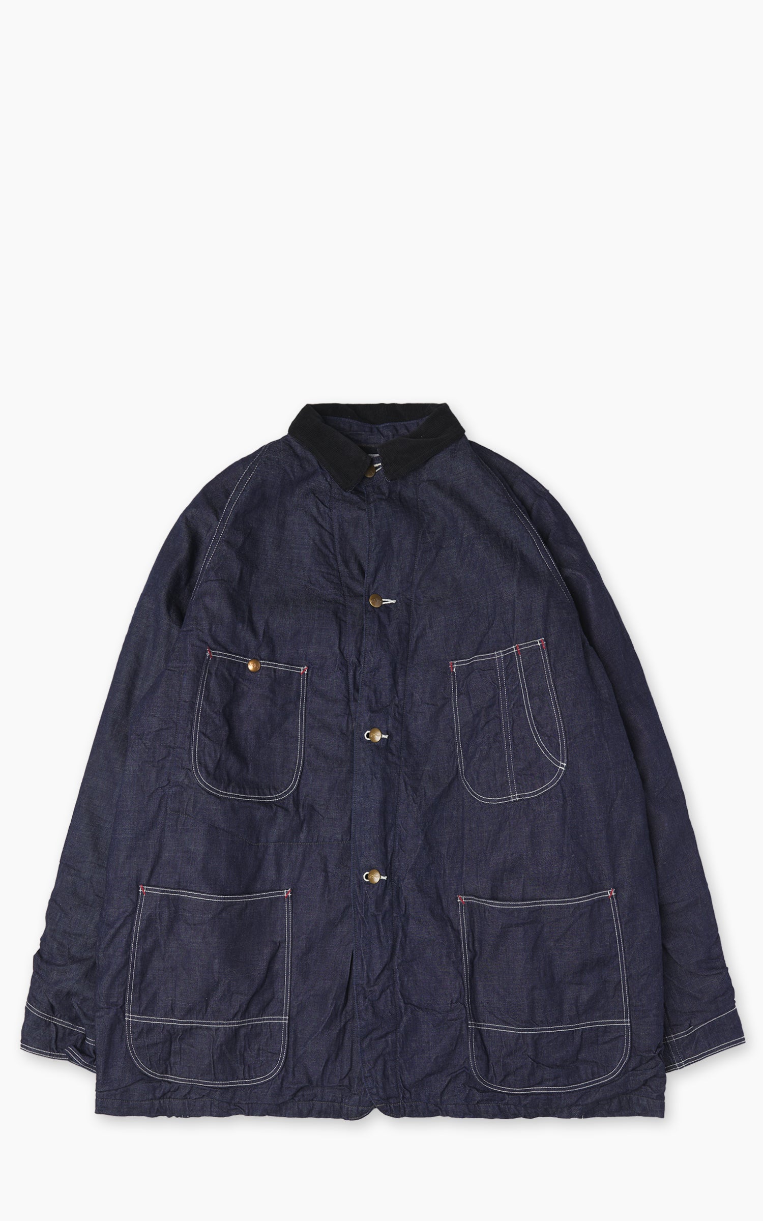 OrSlow Wool Lined Denim Coverall Jacket Relax Fit One Wash Indigo