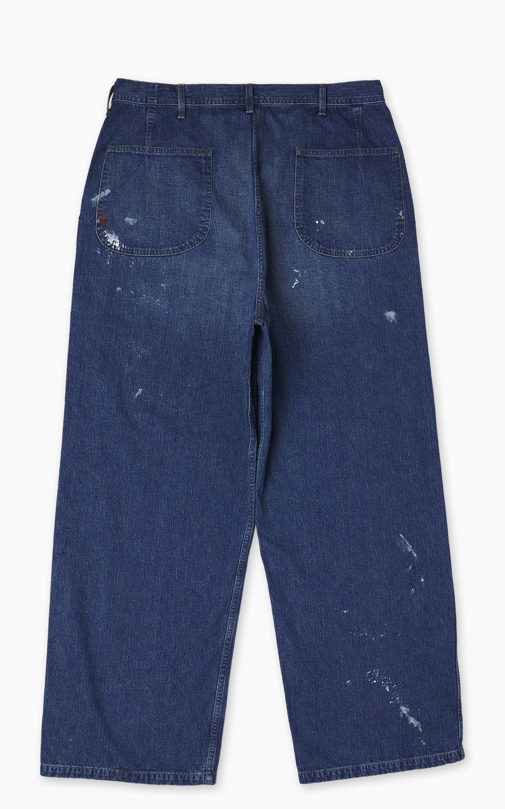 OrSlow U.S. Navy Wide-Fit Utility Denim Pants Painted Indigo