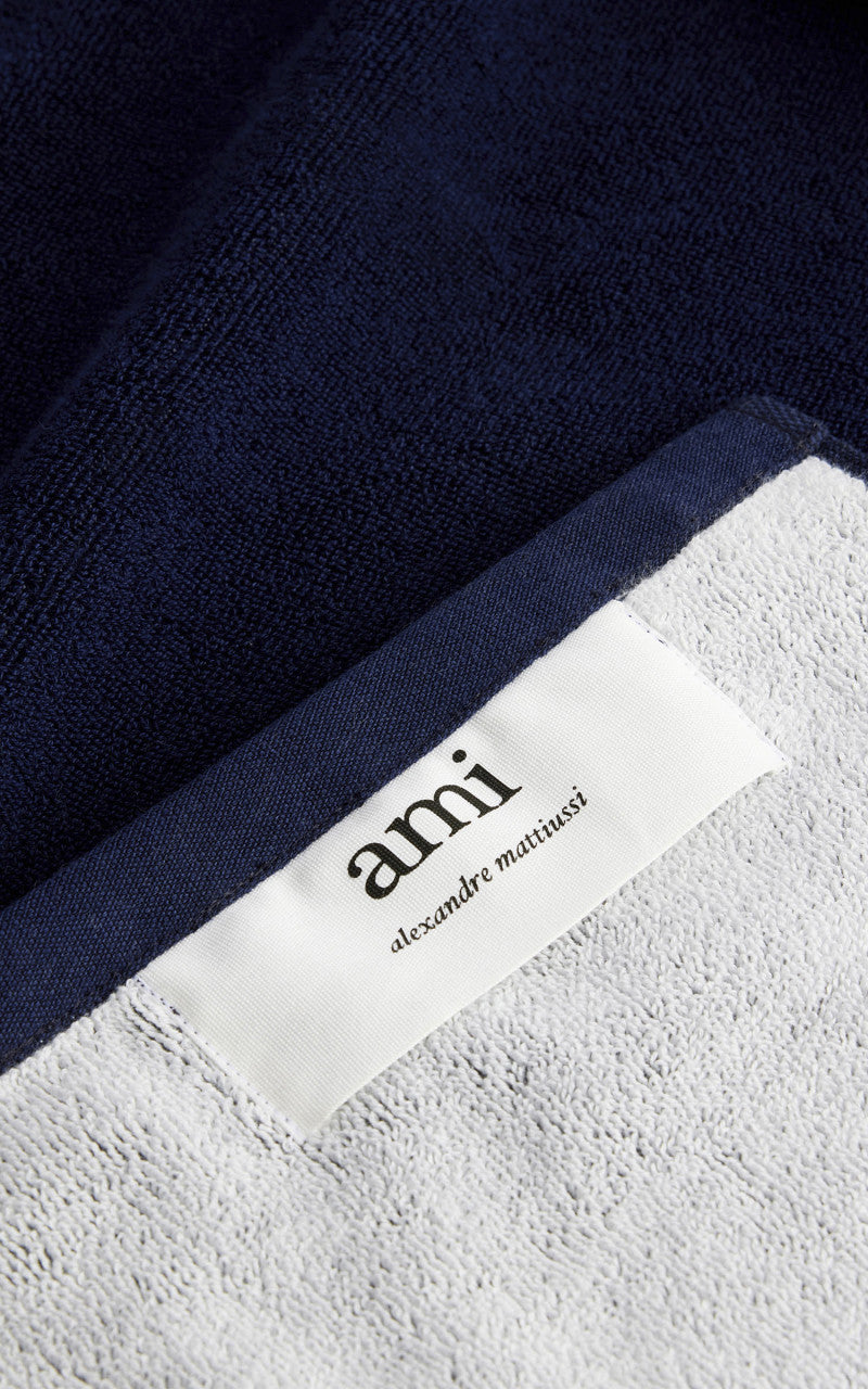 AMI Paris ADC Beach Towel Nautic Blue/Natural White