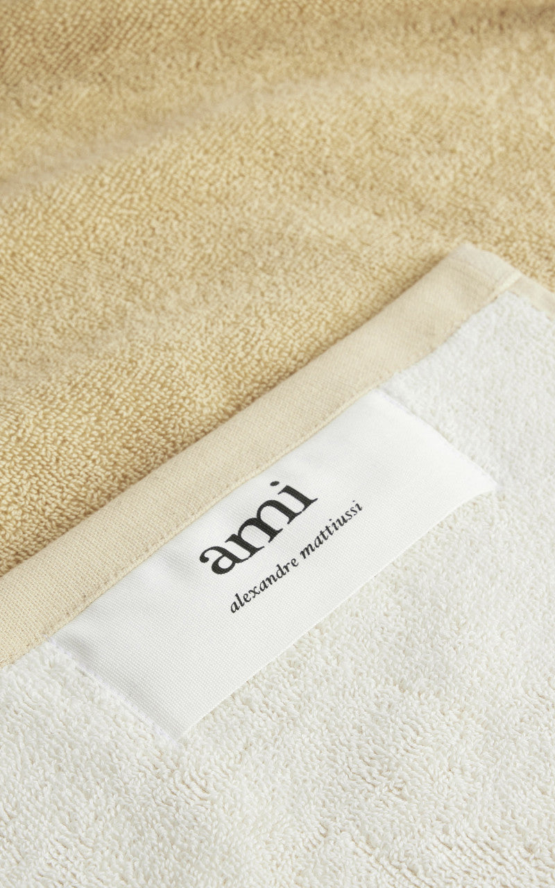 AMI Paris ADC Beach Towel Vanilla/Natural White
