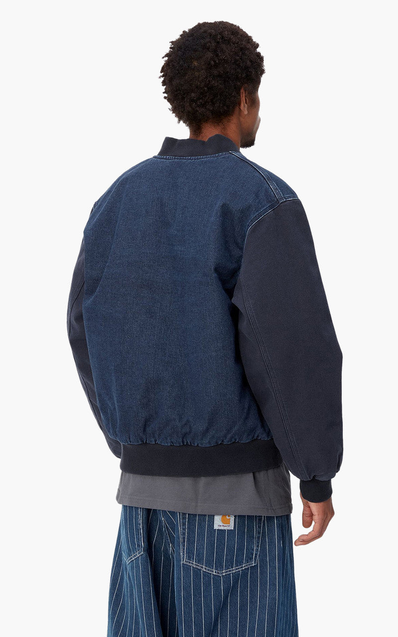 Carhartt WIP Paxon Bomber Maitland Denim Blue/Dark Navy Stone Washed