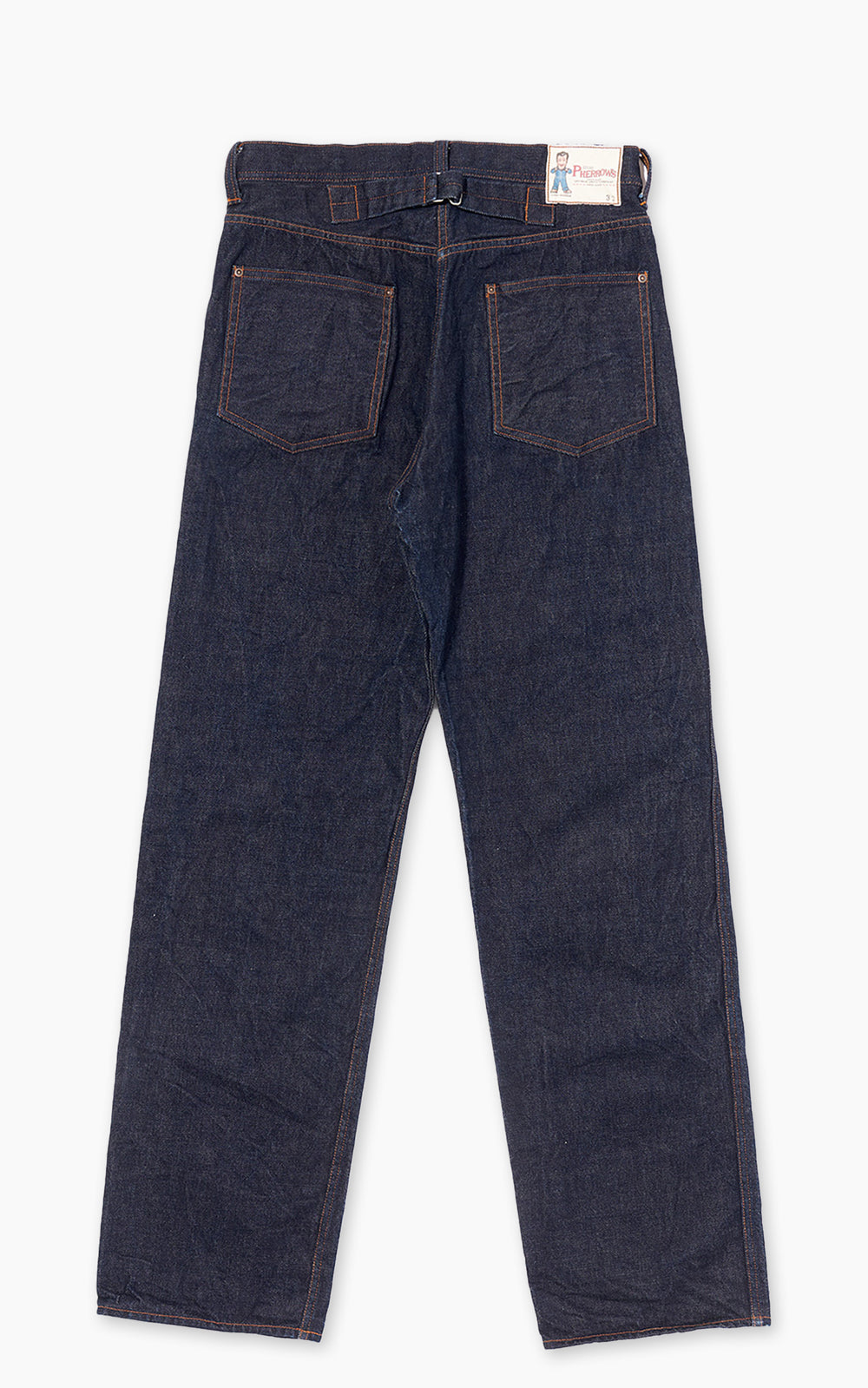 Pherrow's 400P Straight Cinch-Back Jeans Indigo