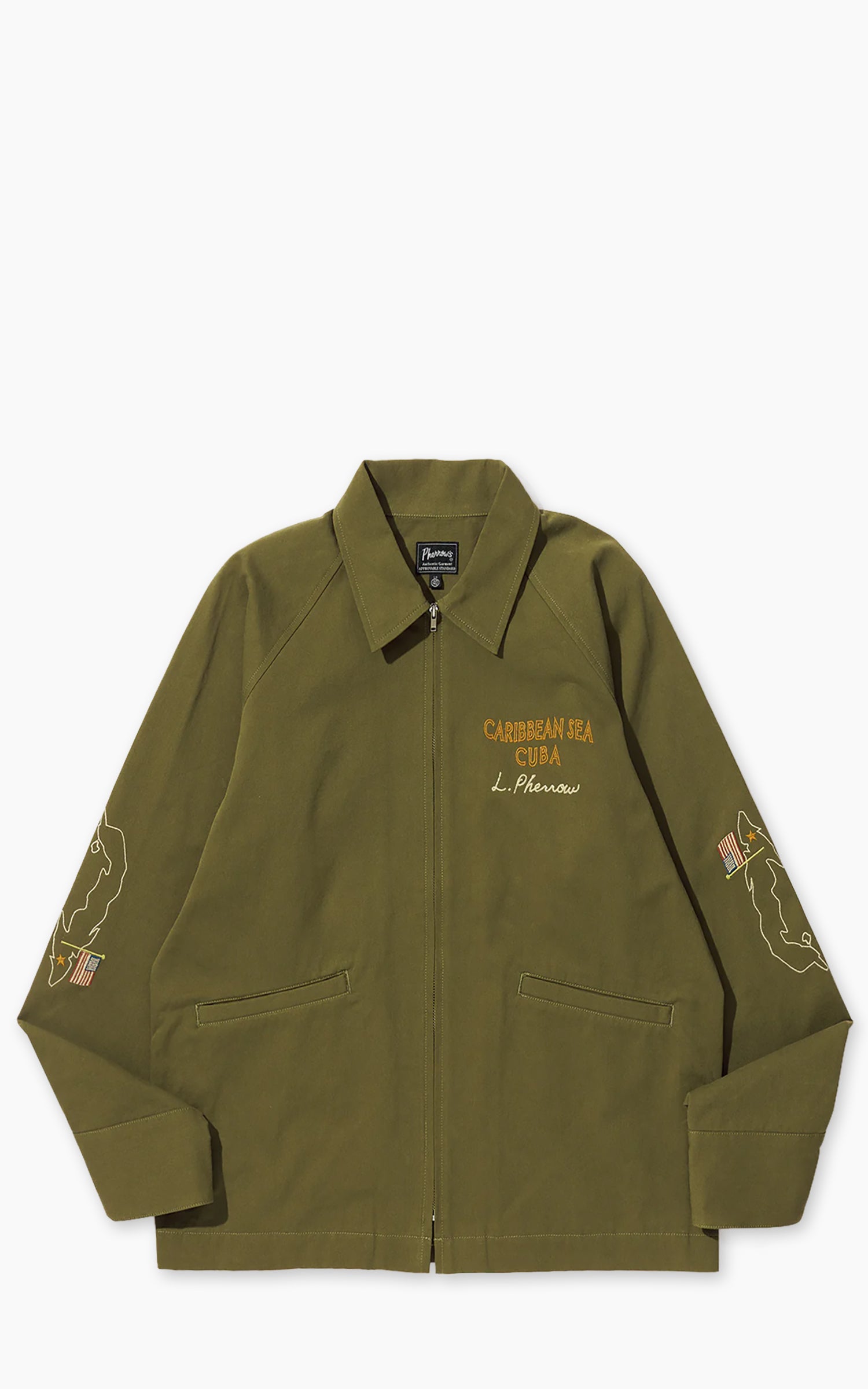 Pherrow's 26S-PVSJ1 Cuban Souvenir Jacket Olive