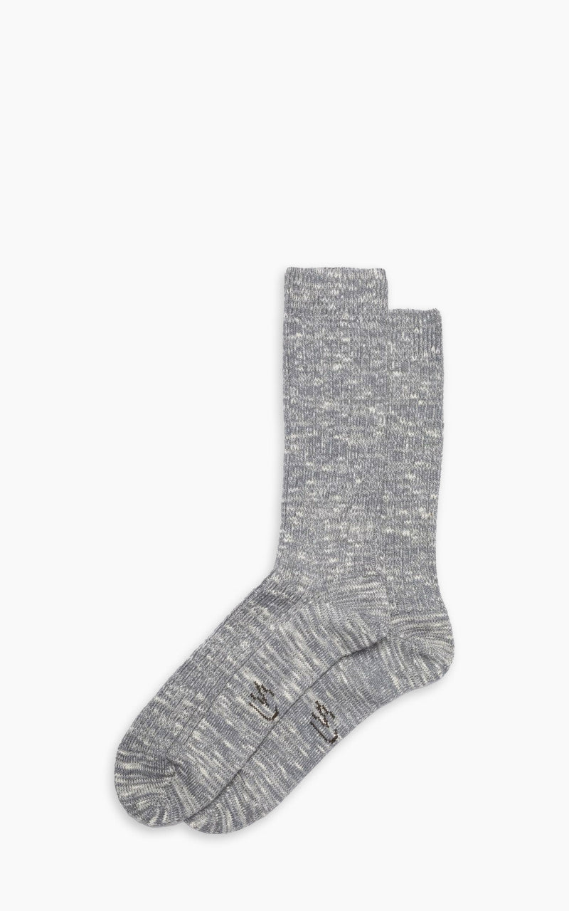 Nudie Jeans Rasmusson Mens Rib Slub Sock Greymelange
