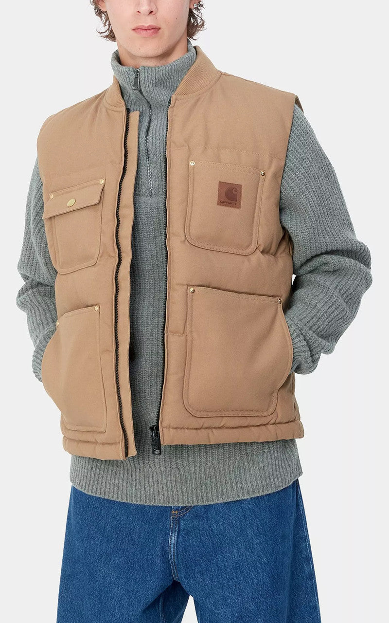 Carhartt WIP Rayley Vest Dearborn Canvas Peanut