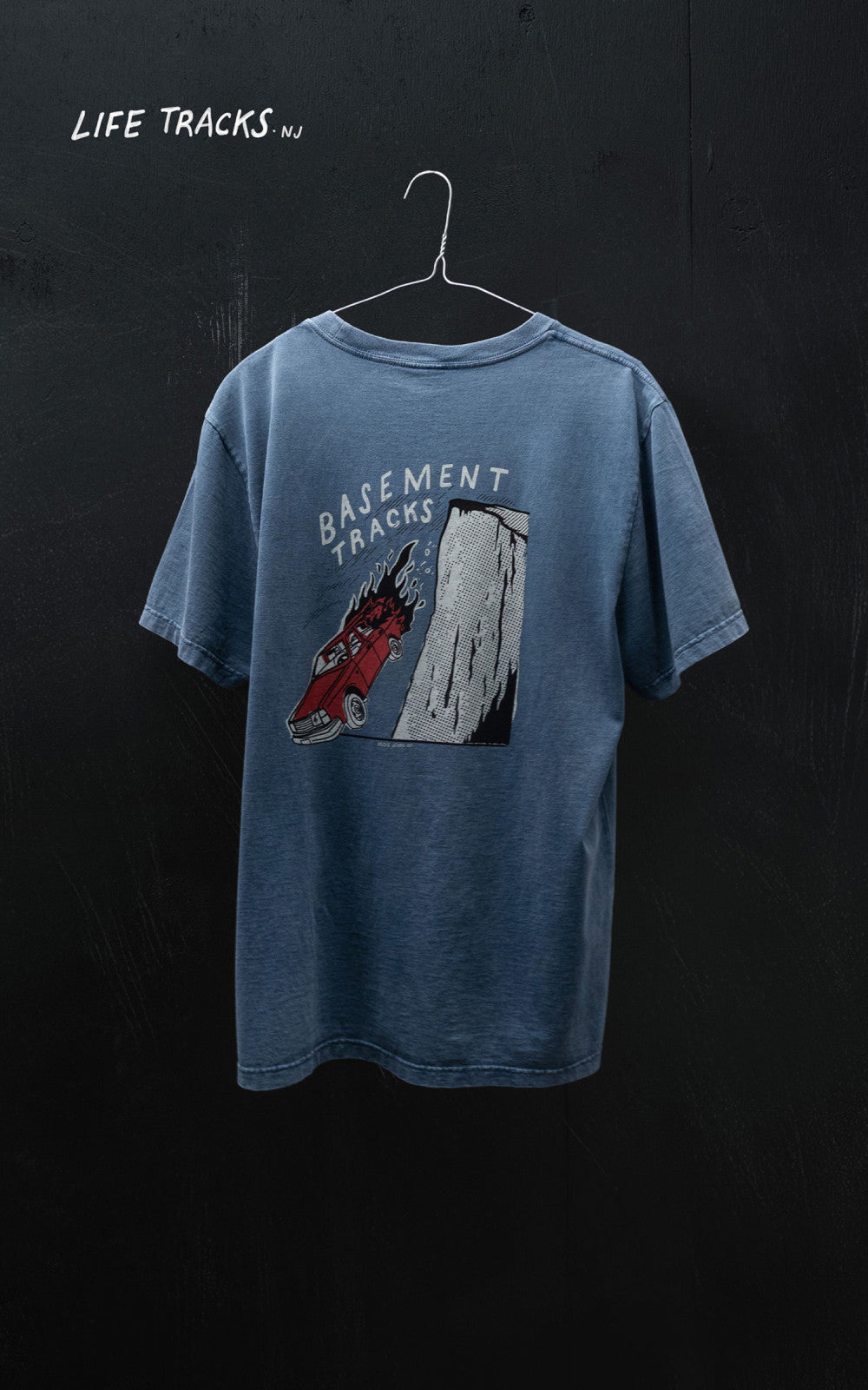 Nudie Jeans Roy Basement Tracks T-Shirt Blue