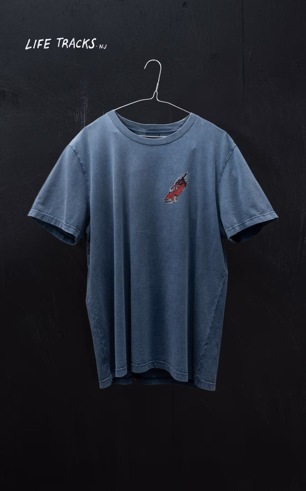 Nudie Jeans Roy Basement Tracks T-Shirt Blue