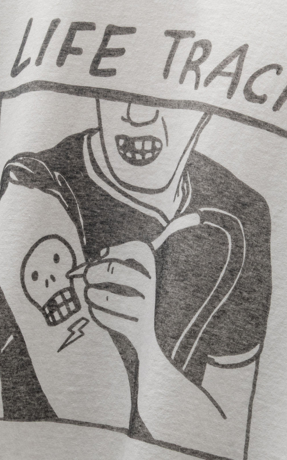 Nudie Jeans Roy Life Tracks T-Shirt Chalk White