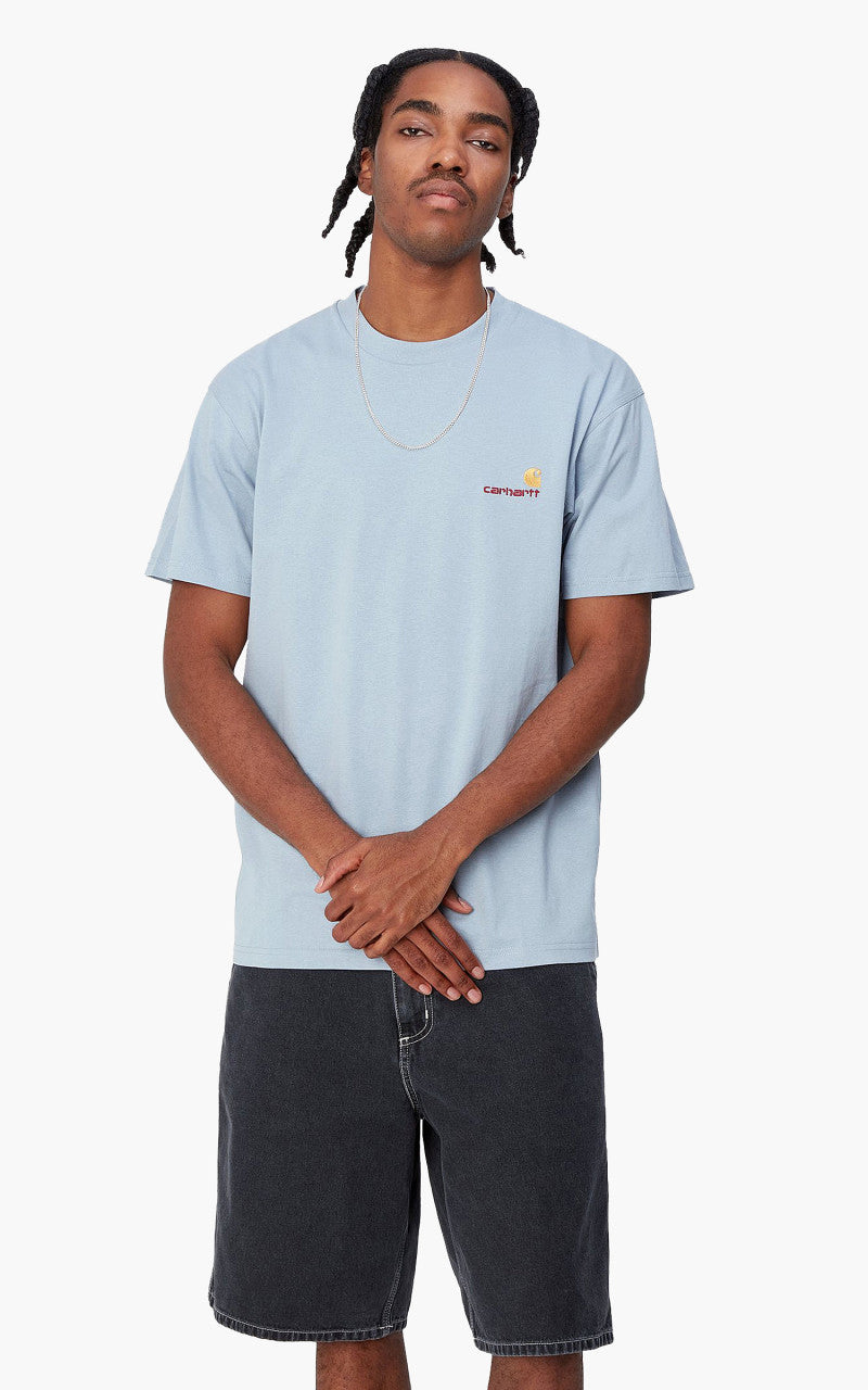 Carhartt WIP S/S American Script T-Shirt Frosted Blue