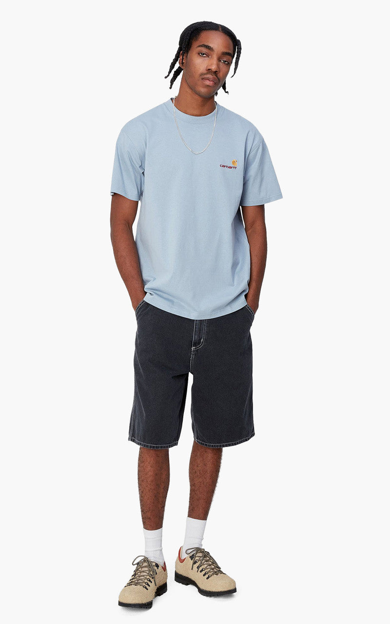 Carhartt WIP S/S American Script T-Shirt Frosted Blue