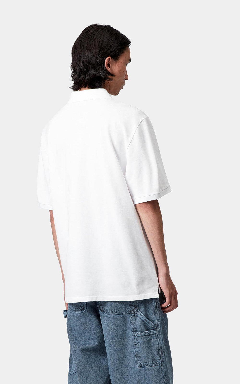 Carhartt WIP S/S Carhartt Script Polo White/Black