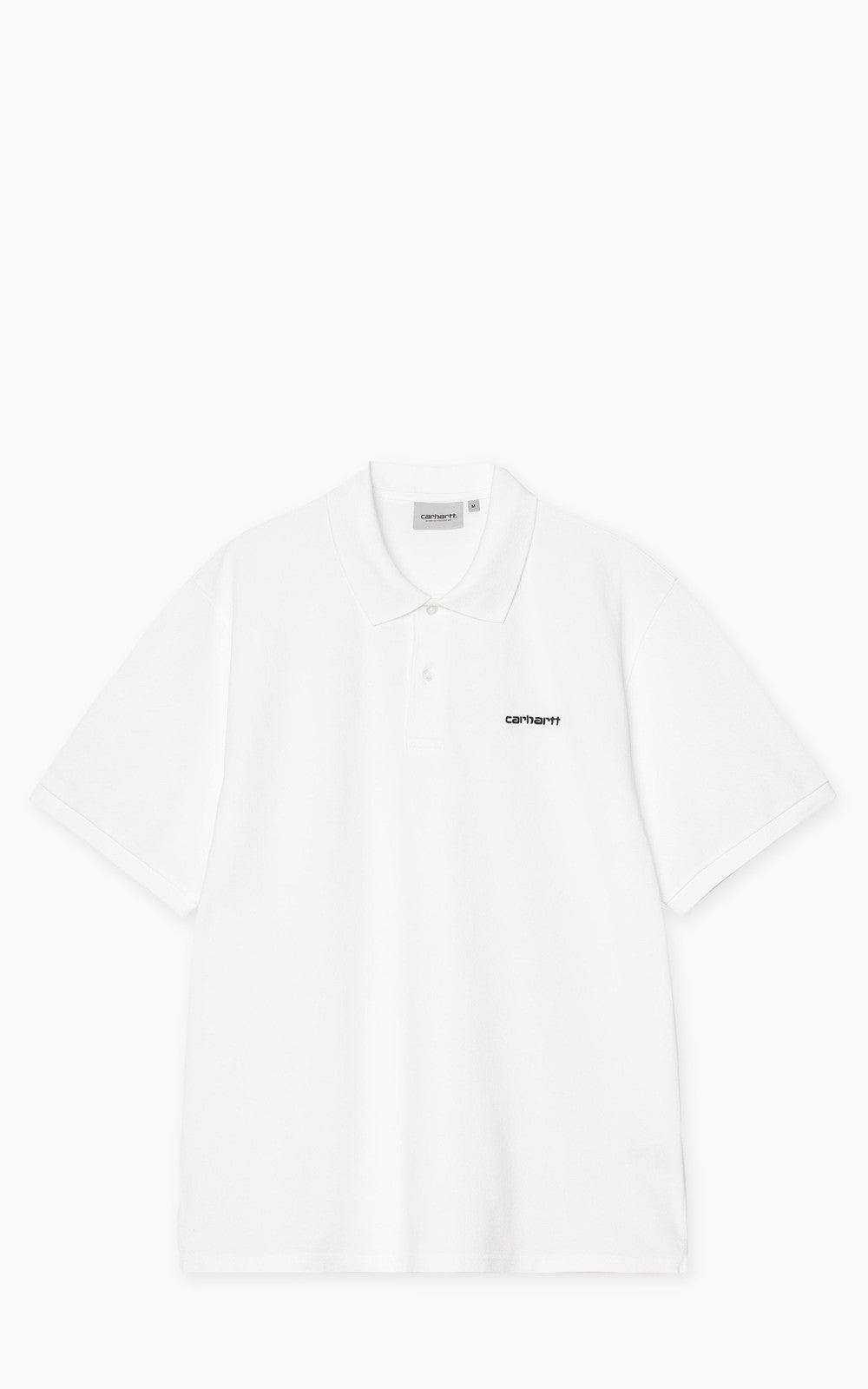 Carhartt WIP S/S Carhartt Script Polo White/Black