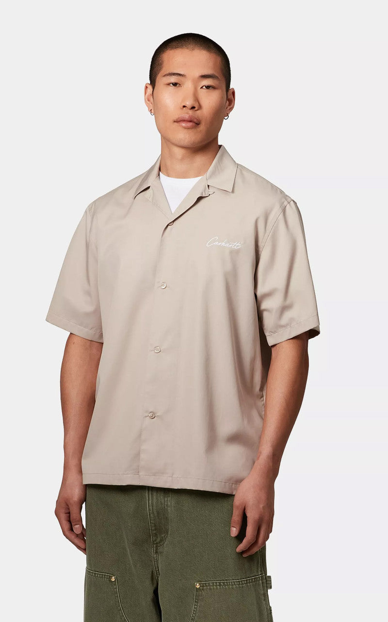 Carhartt WIP S/S Delray Shirt Fleur de Sel/White