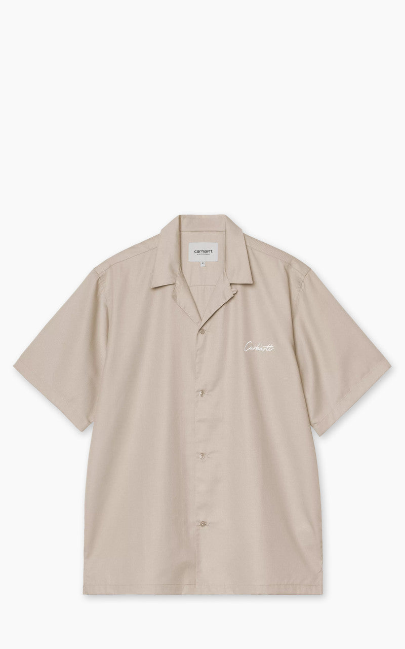 Carhartt WIP S/S Delray Shirt Fleur de Sel/White