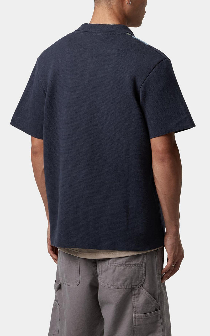 Carhartt WIP S/S Memory Knit Shirt Percy Stripe/Ink