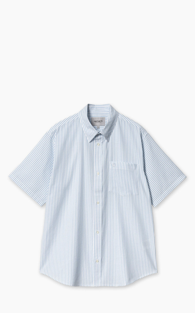 Carhartt WIP S/S Phelps Shirt Phelps Stripe Bluebird