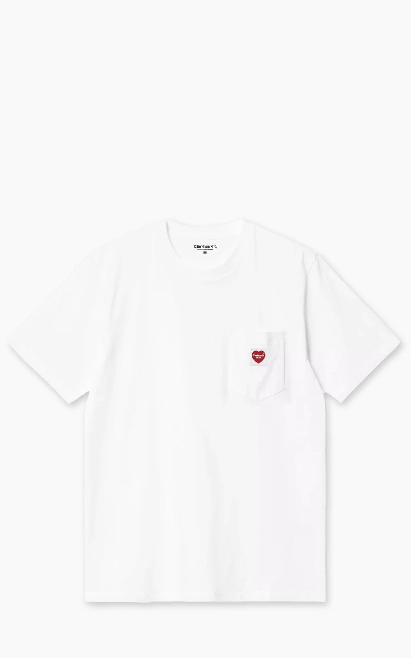 Carhartt WIP S/S Pocket Heart T-Shirt White/Red