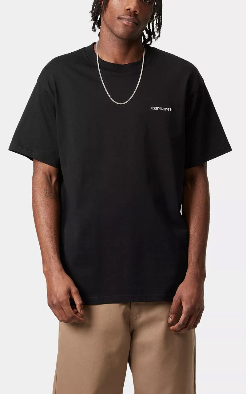 Carhartt WIP S/S Script Embroidery T-Shirt Black/White