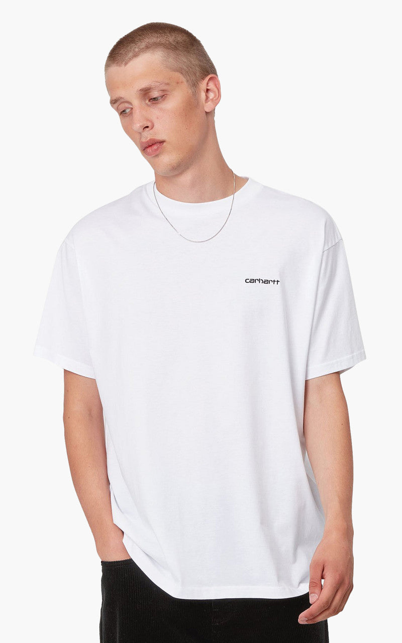 Carhartt WIP S/S Script Embroidery T-Shirt White/Black