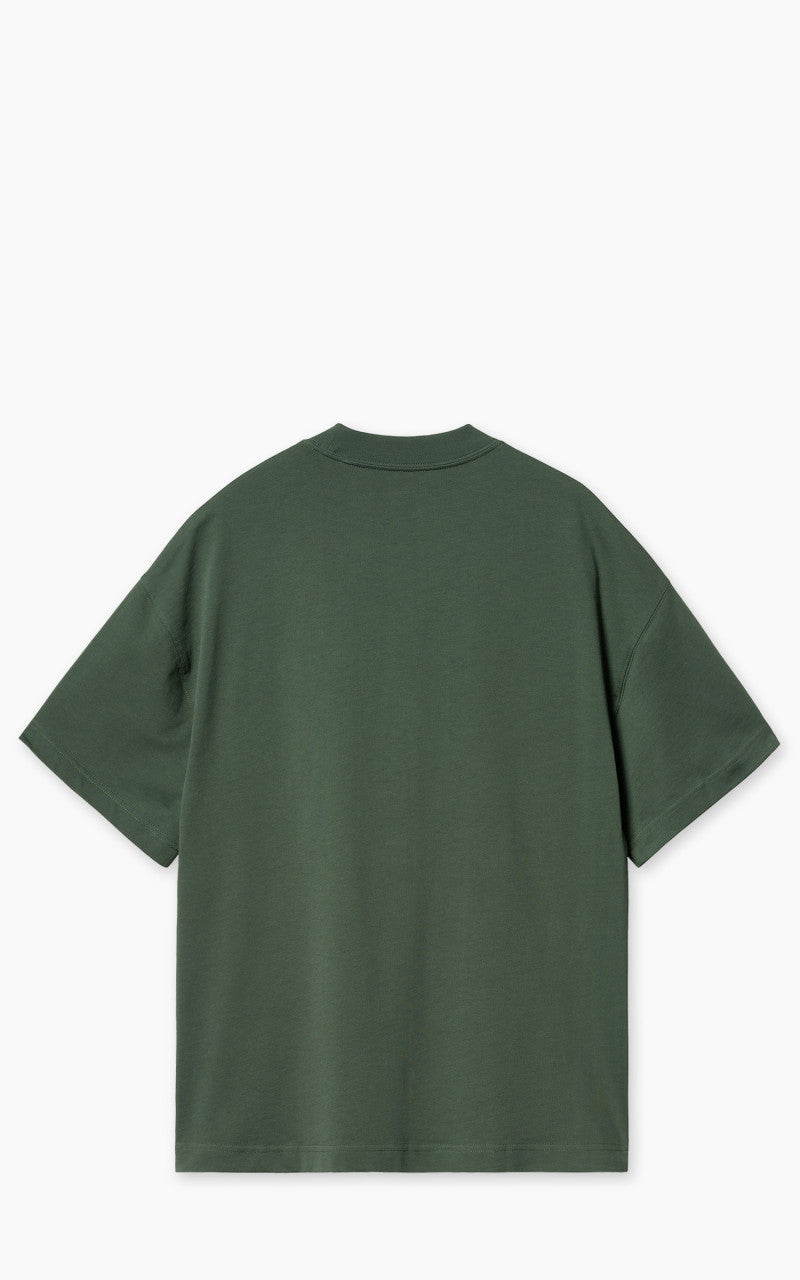 Carhartt WIP S/S Signature Script T-Shirt Sycamore Tree/Dusty Rose