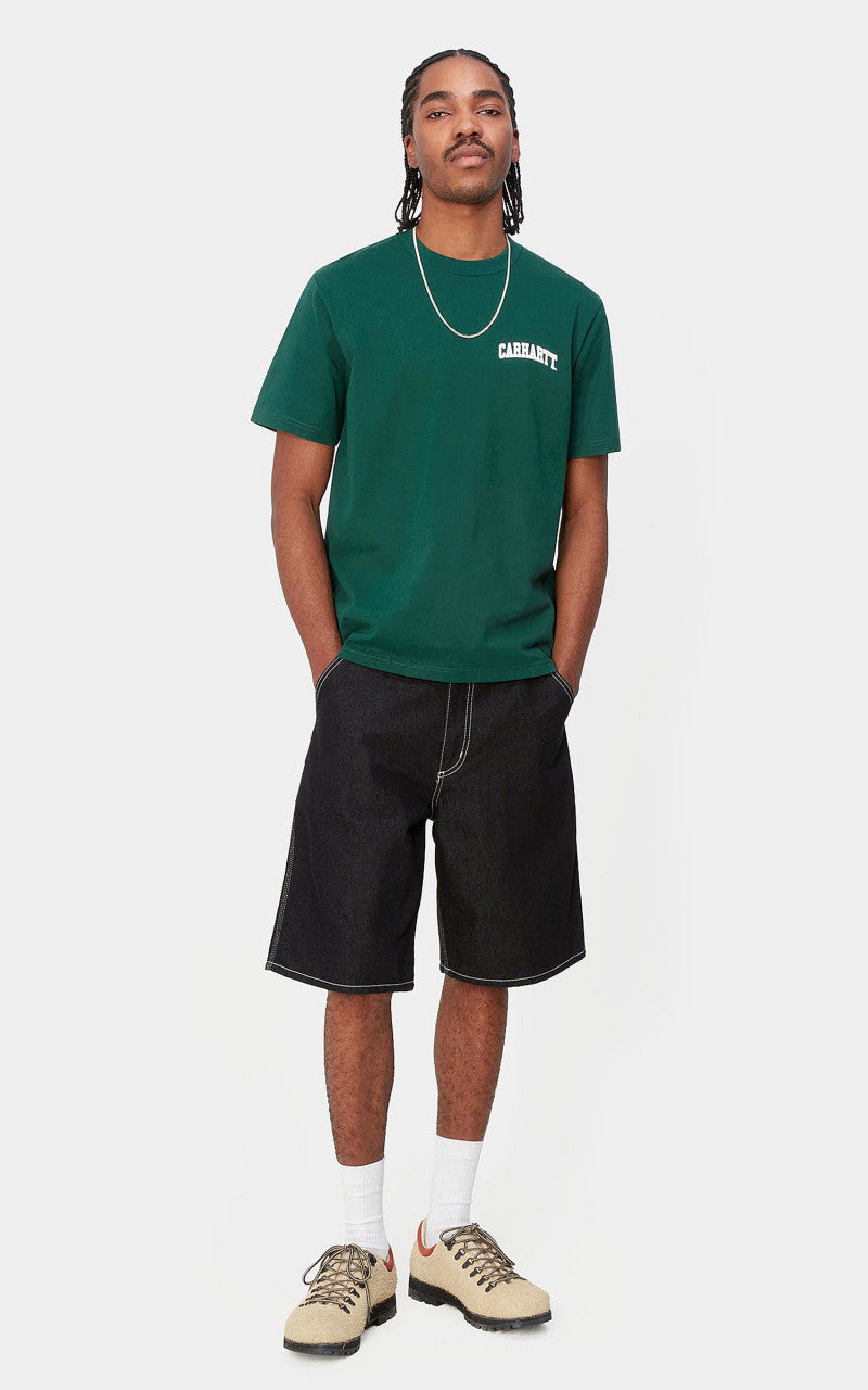 Carhartt WIP S/S University Script T-Shirt Chervil/White