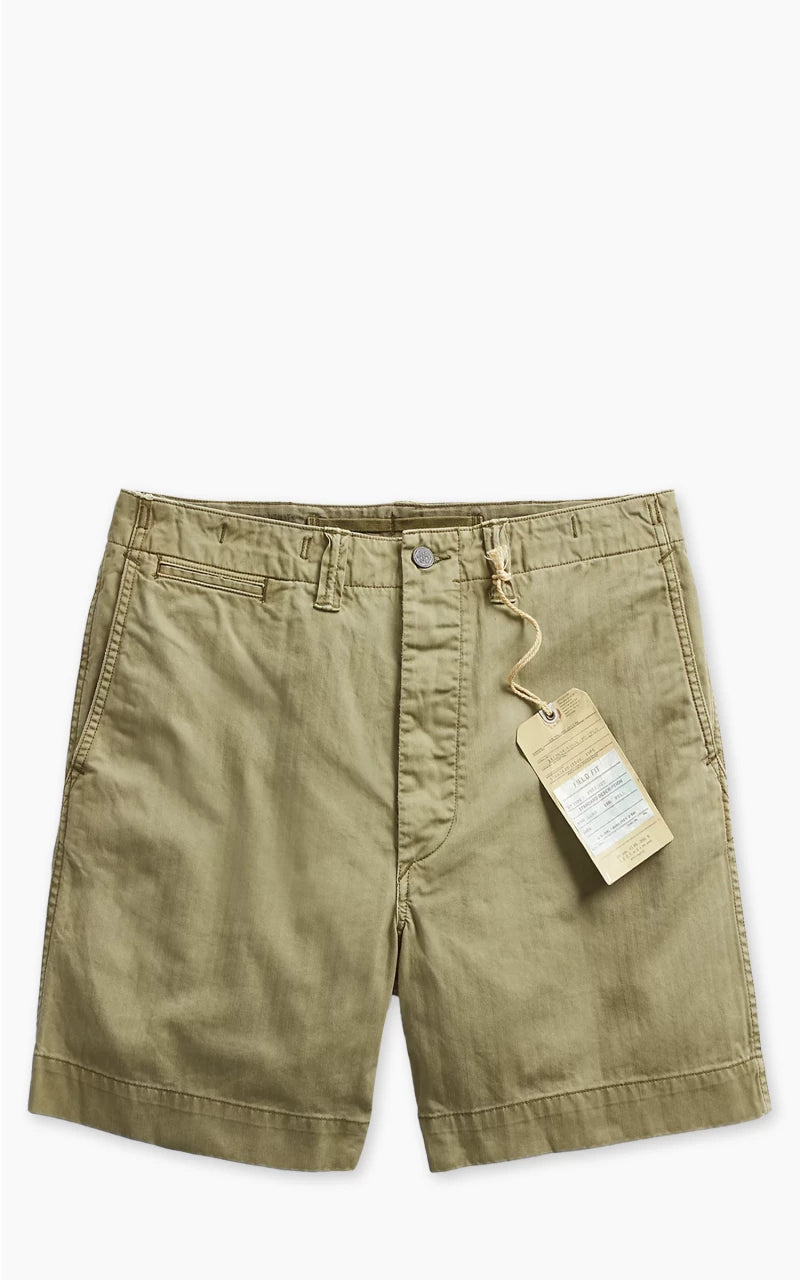 RRL Herringbone Twill Field Short Olive