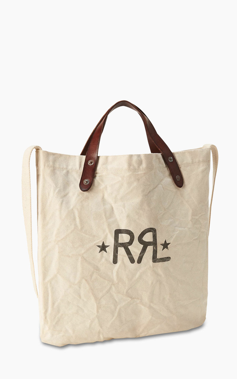 RRL Logo Canvas Market Tote Greige