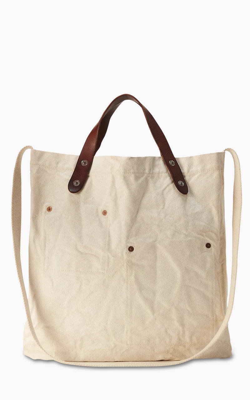 RRL Logo Canvas Market Tote Greige
