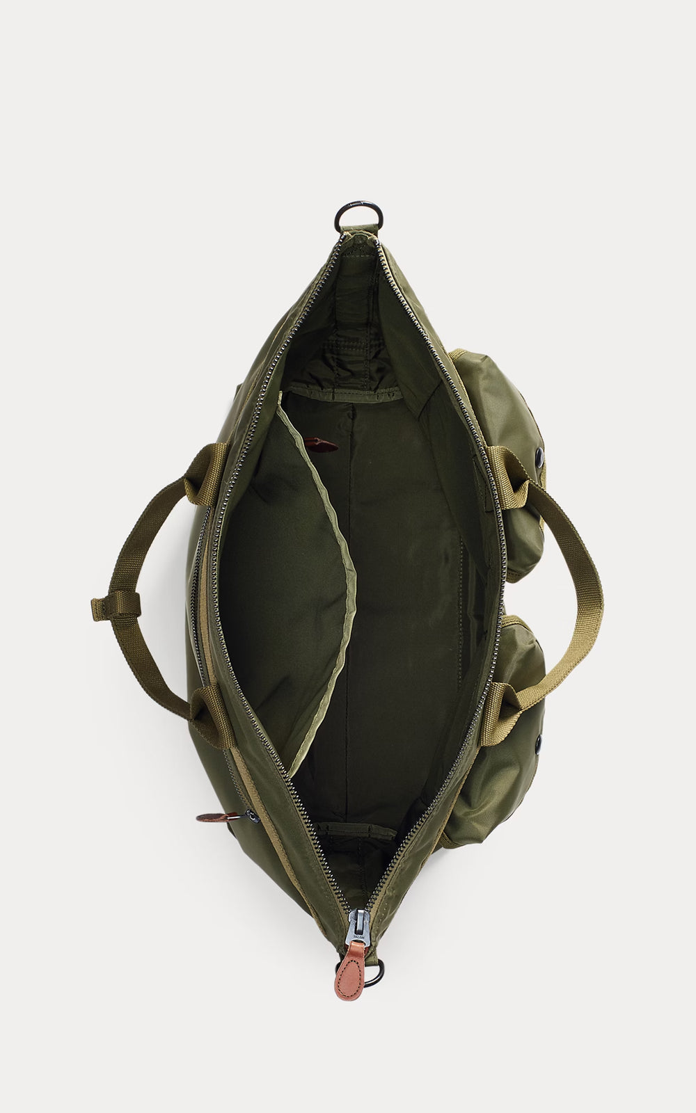 RRL Nylon Utility Messenger Bag Olive Drab