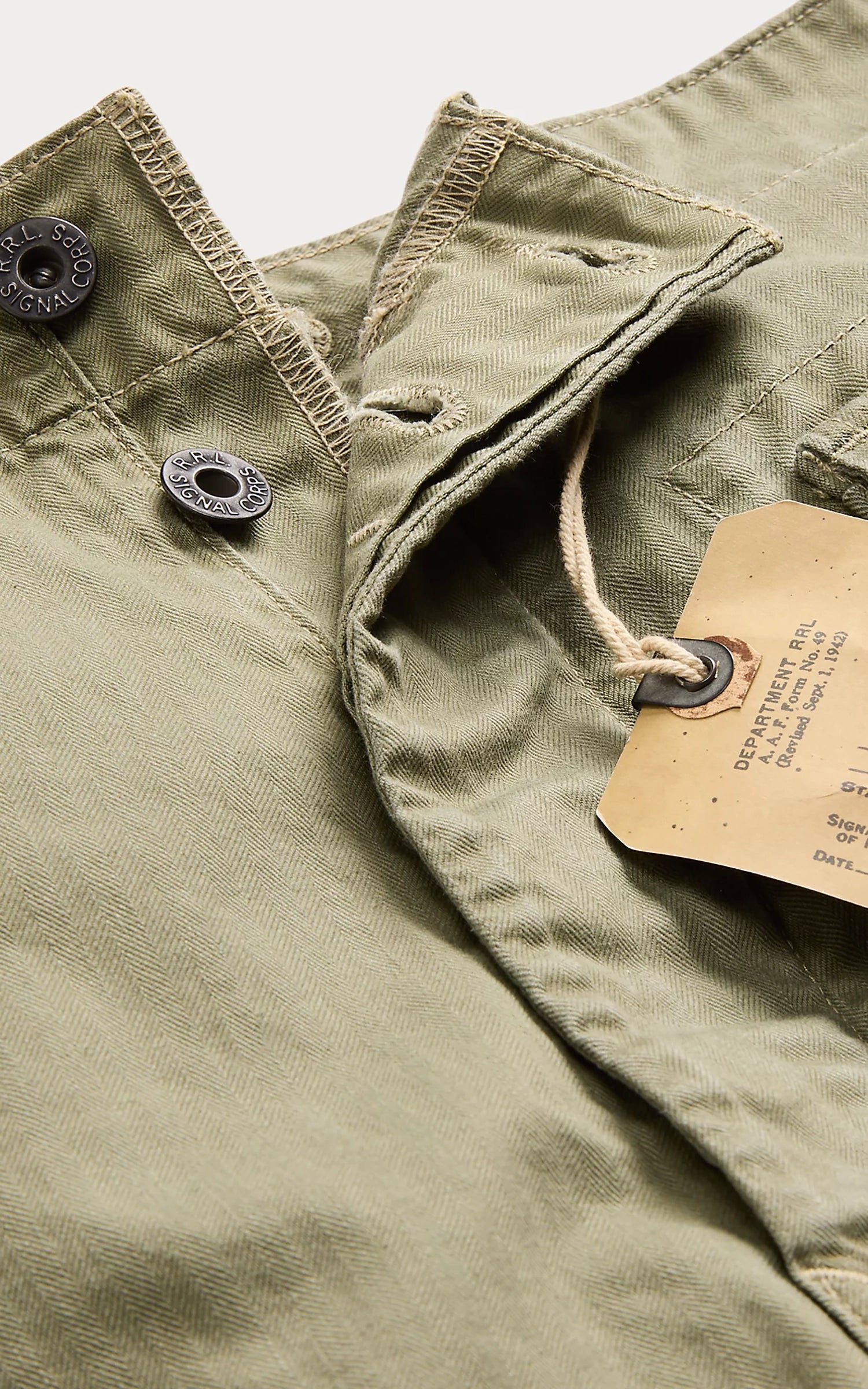 RRL Herringbone Field Cargo Trouser Olive