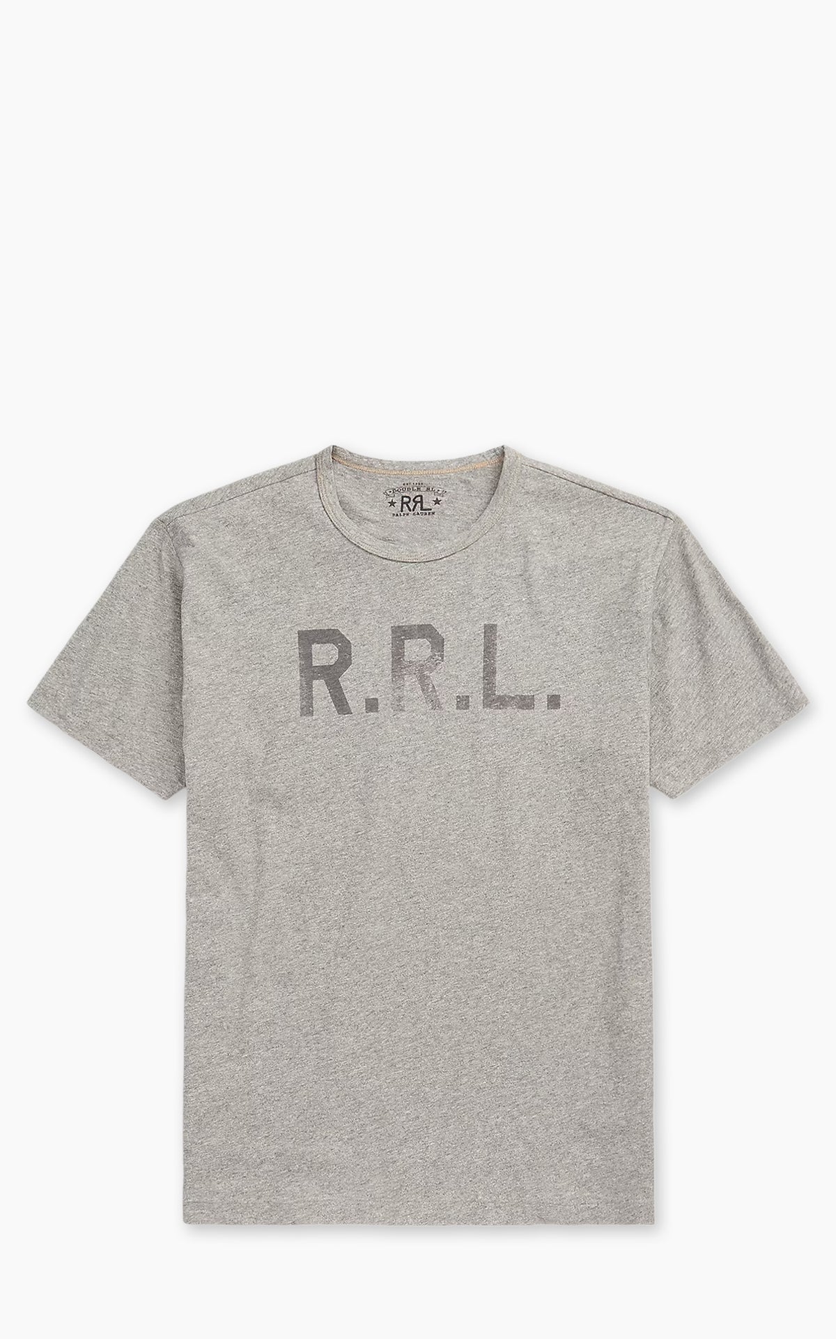 RRL Logo Jersey Crewneck T-Shirt Heather Grey