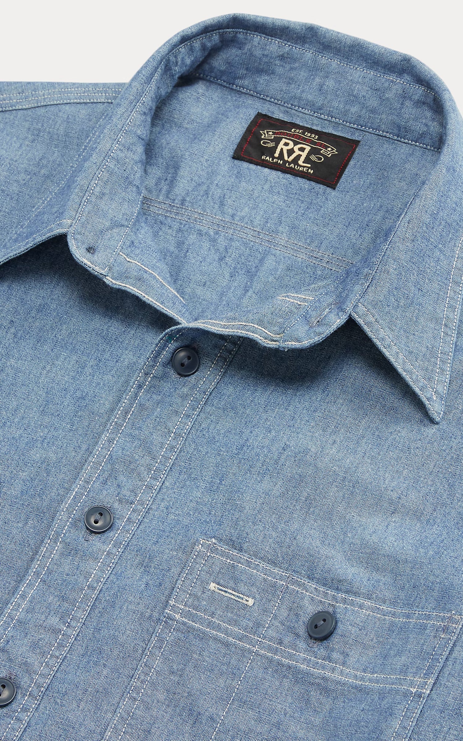 RRL Indigo Chambray Workshirt Indigo