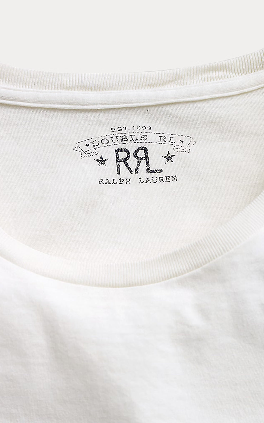 RRL Jersey Crewneck T-Shirt White