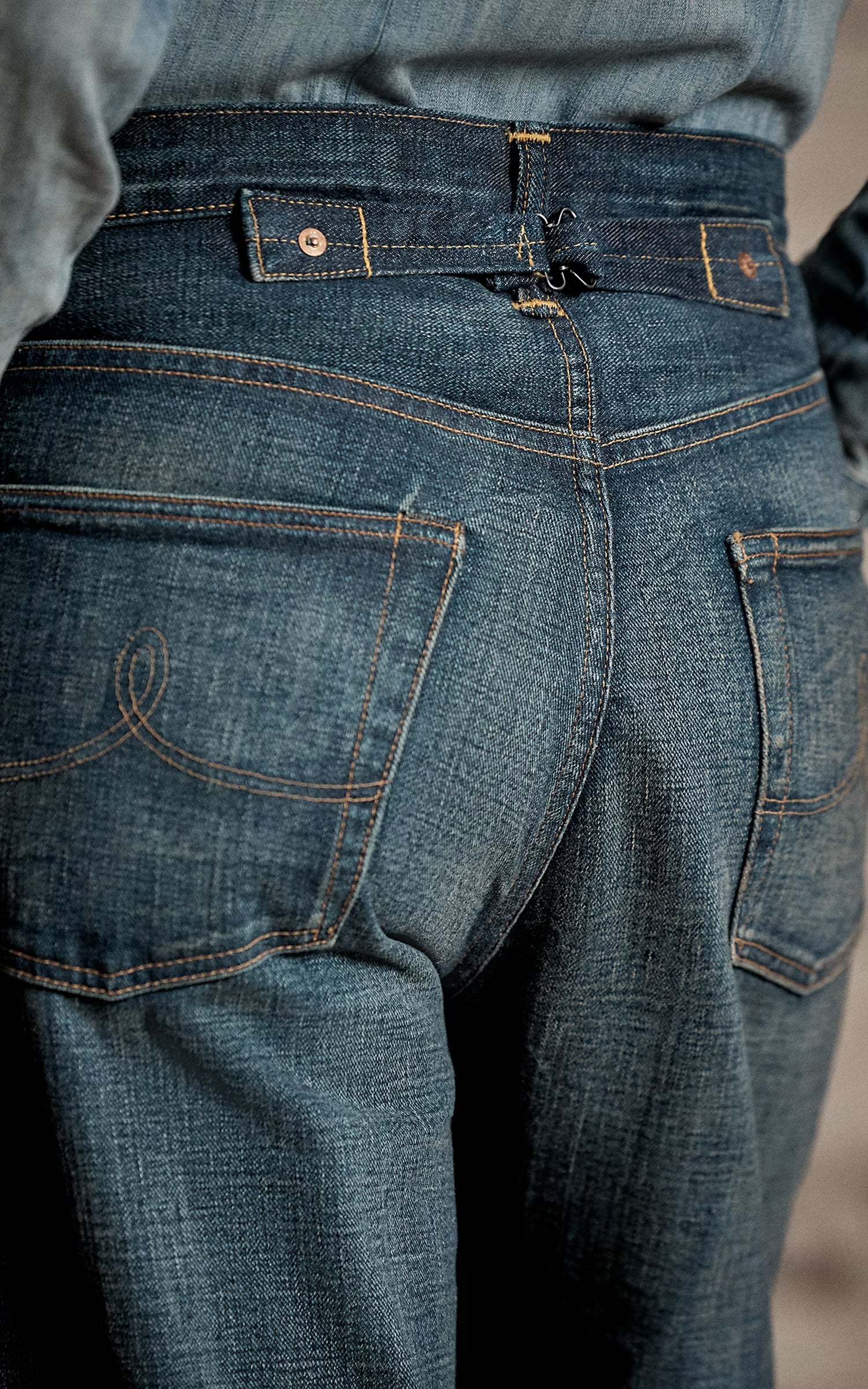 RRL Vintage Wide Fit Distressed Kenley Jean Kenley Wash