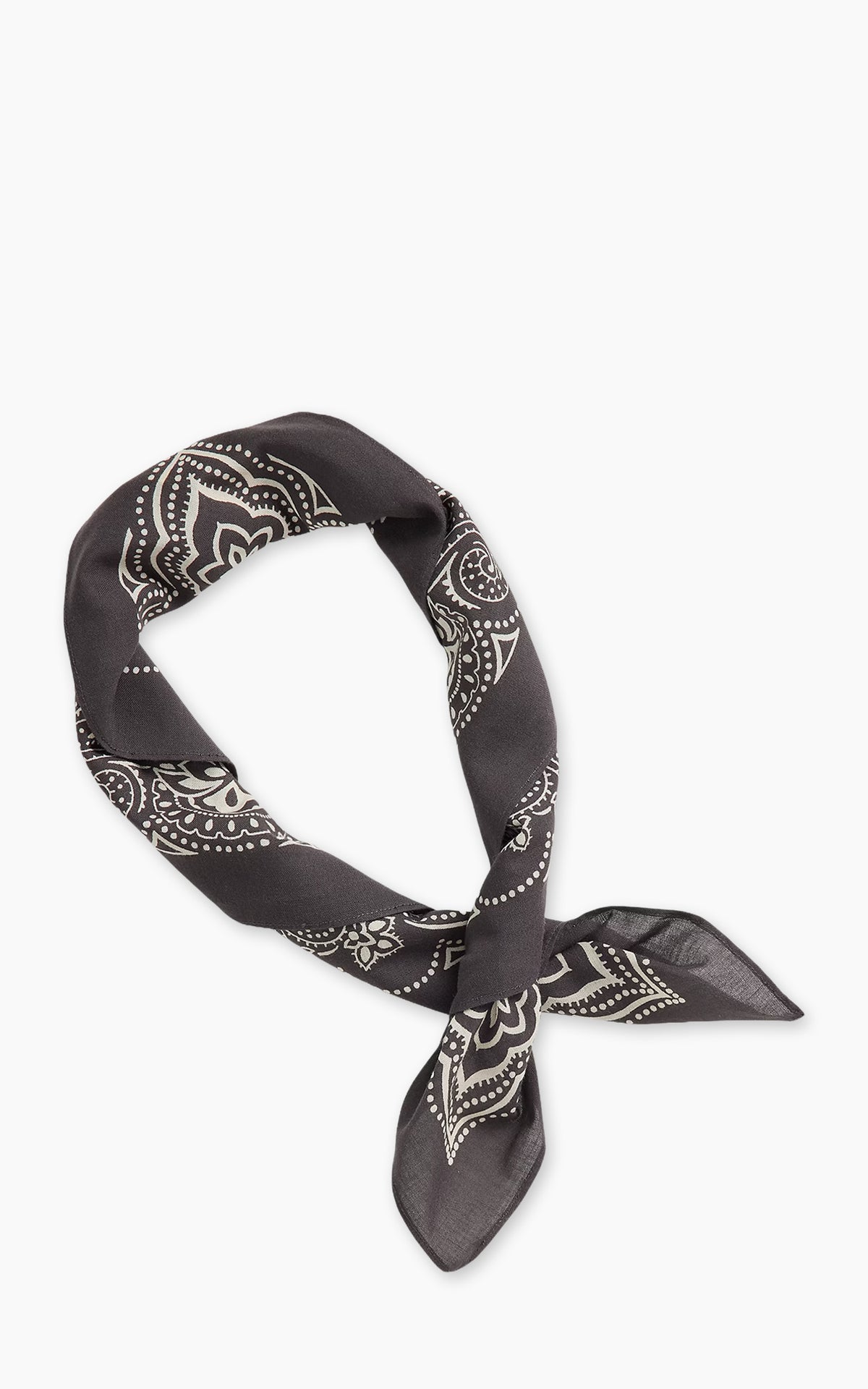 RRL Ranch Logo Bandana Black/Cream