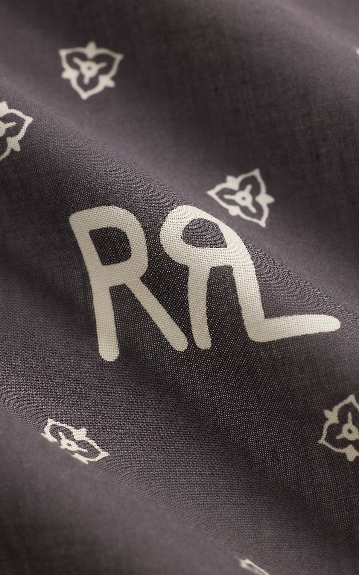 RRL Ranch Logo Bandana Black/Cream