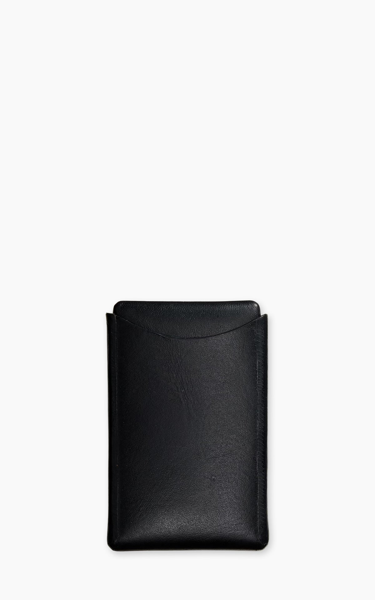 RRL Leather Card Case Black Over Brown