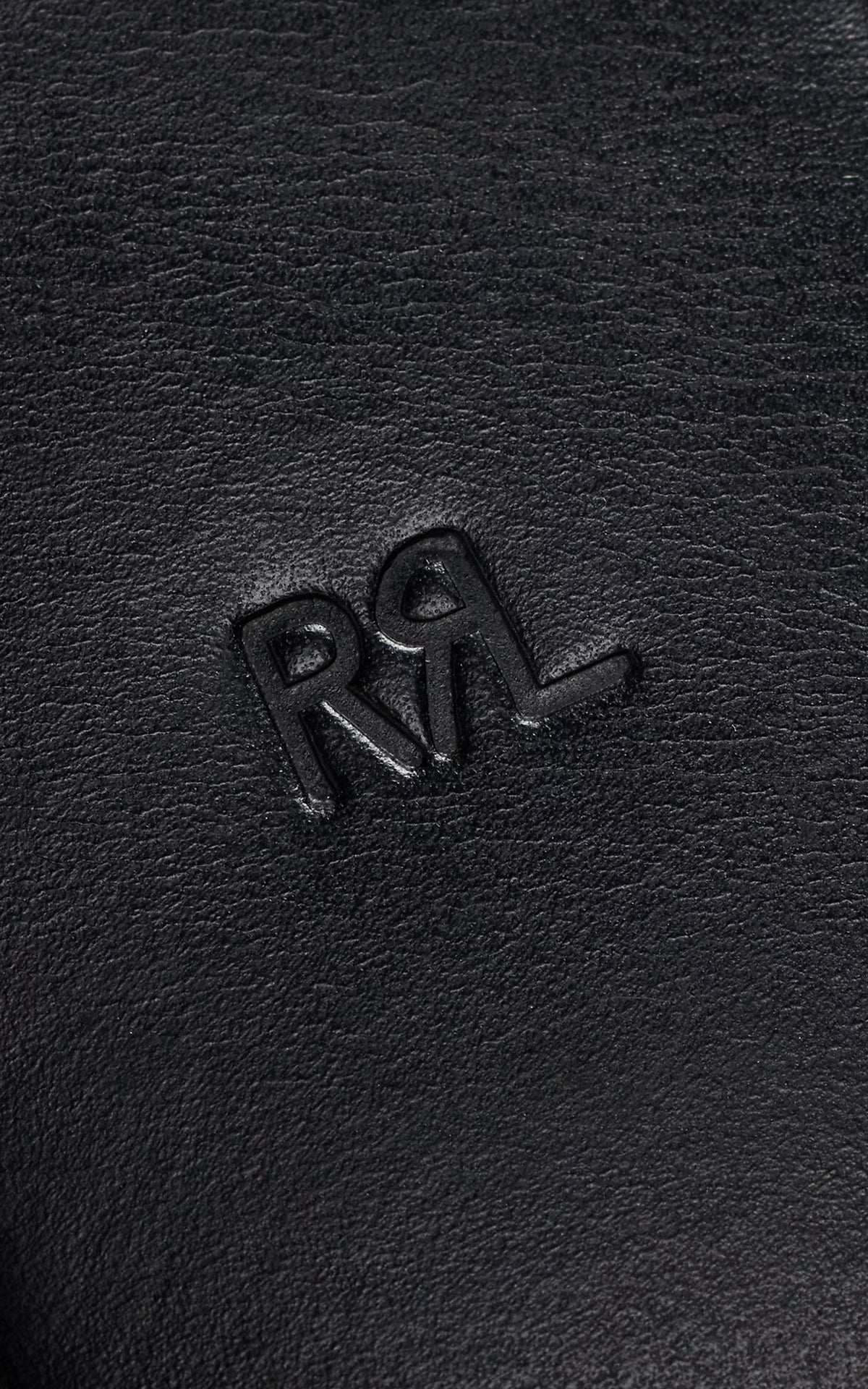 RRL Leather Card Case Black Over Brown