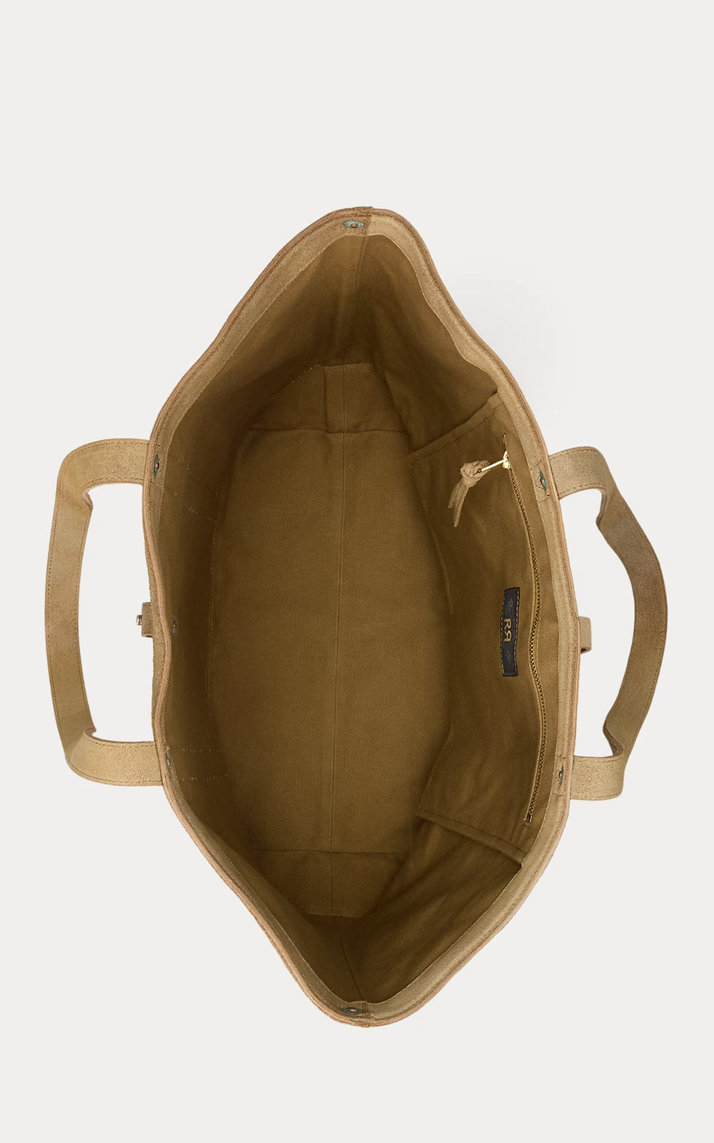 RRL Suede-Trim Handwoven Jacquard Tote Multi/Beige