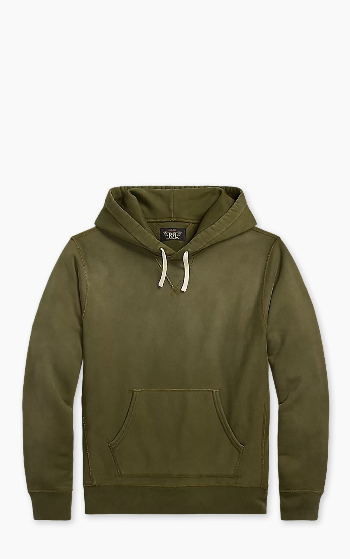 RRL Garment-Dyed Fleece Hoodie Olive