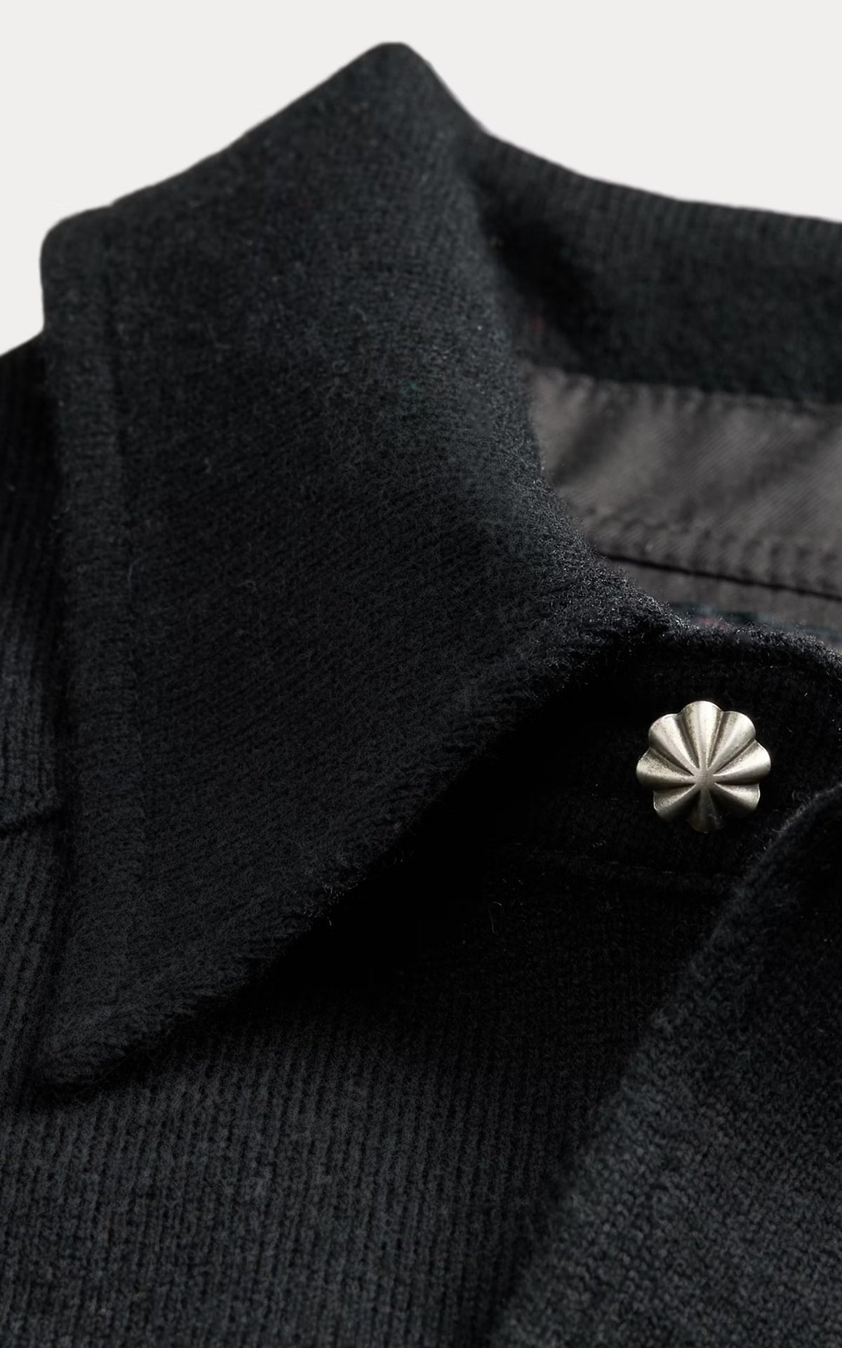 RRL Wool-Cashmere Western Shirt Jumper Black