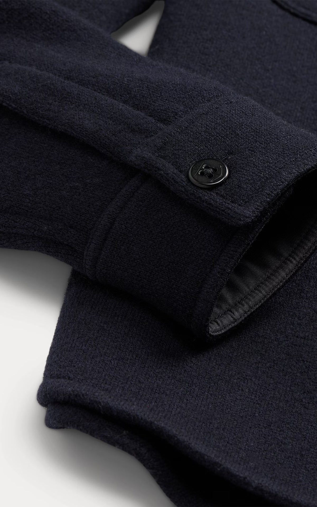 RRL Birdseye Jacquard Wool Workshirt Jumper Navy