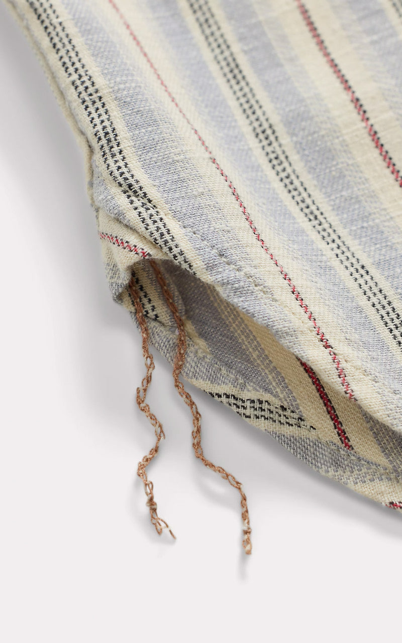 RRL Striped Twill Popover Shirt Periwinkle Multi